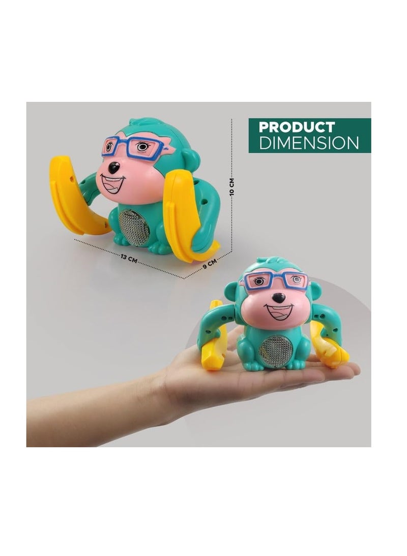 ألعاب موسيقية على شكل قرد راقص للأطفال تدور بزاوية 360 درجة من ان اتش ار مع تحكم صوتي ومؤثرات صوتية مستشعر 3 أشهر فما فوق متعددة الألوان لا يوجد حرف موضوع - Image 2