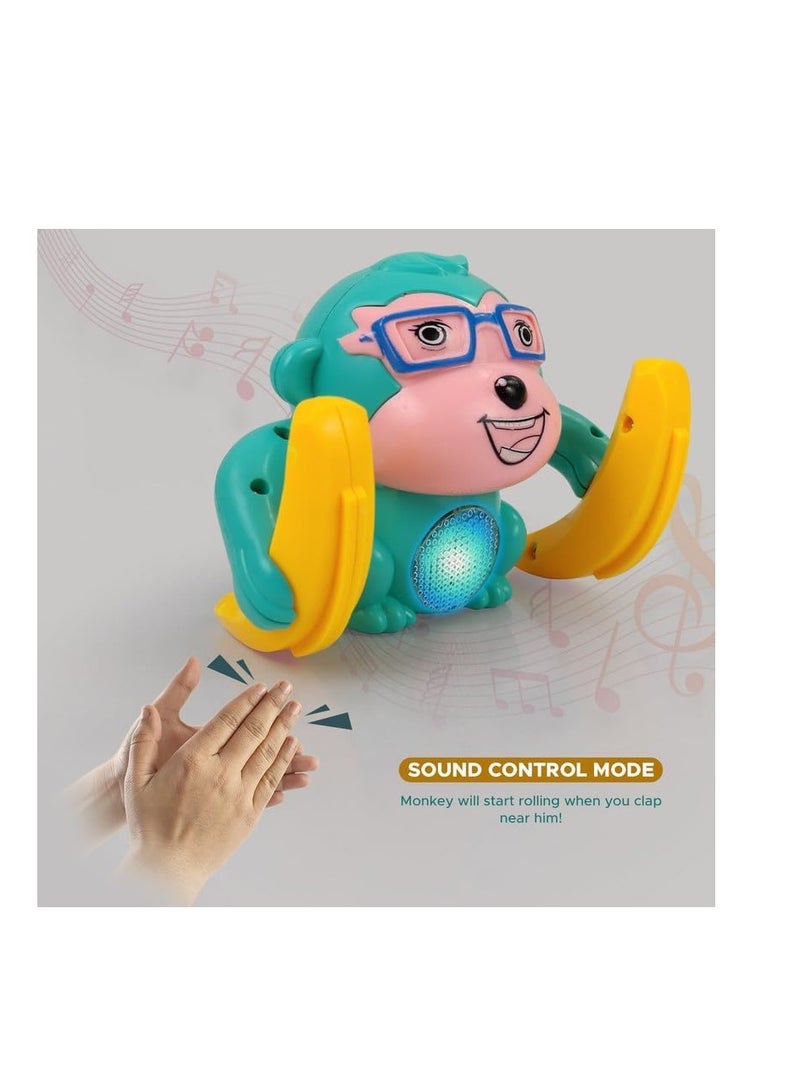 ألعاب موسيقية على شكل قرد راقص للأطفال تدور بزاوية 360 درجة من ان اتش ار مع تحكم صوتي ومؤثرات صوتية مستشعر 3 أشهر فما فوق متعددة الألوان لا يوجد حرف موضوع - Image 3