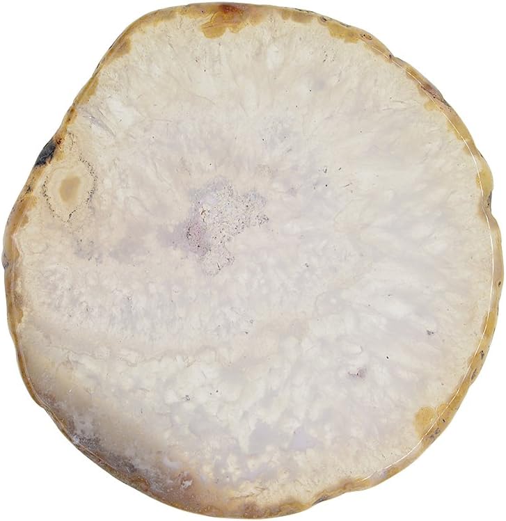 klarako Natural Agate Slice Geode Stone Coasters for Drinks,Crystal Quartz Cup Mats Coasters 3 4 inches  6 Colors to Choose  Raw grey - Image 1