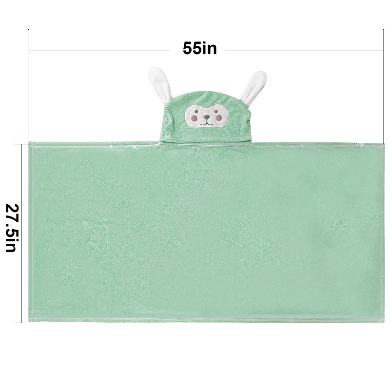 Visen Premium Hooded Towel for Kids,-28Ã—55 INCH Large Size Kids Bath Towel,Ultra Soft Hooded Towel Wrap for Boys Girls - Image 2