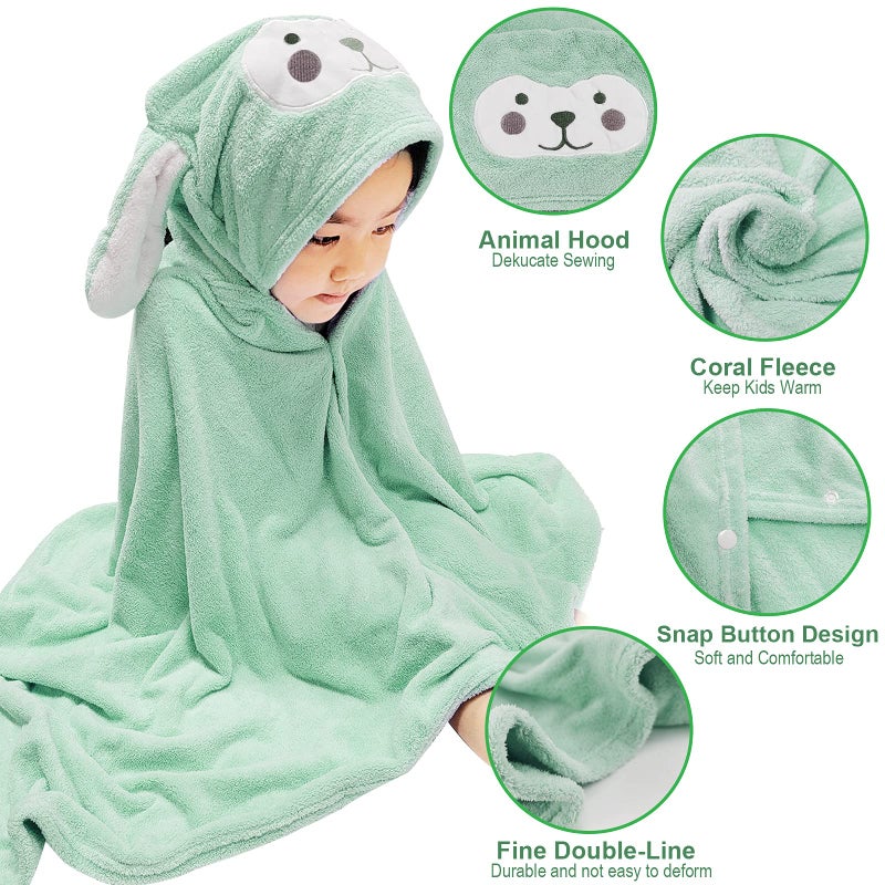 Visen Premium Hooded Towel for Kids,-28Ã—55 INCH Large Size Kids Bath Towel,Ultra Soft Hooded Towel Wrap for Boys Girls - Image 3