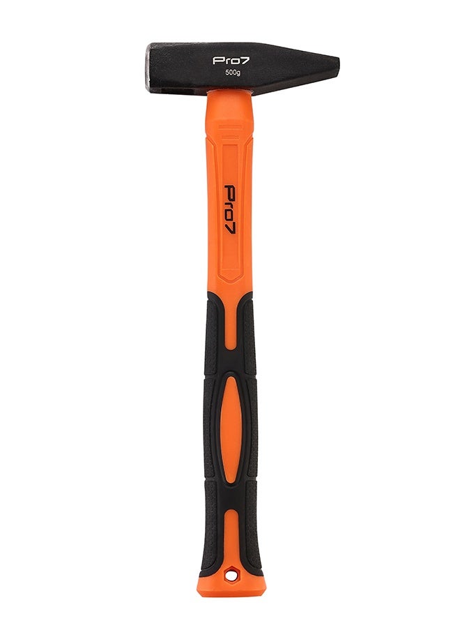 لوازم برو7 جاكوش يد فايبر 500 غ - مطرقة حداد برأس مسطح للمسامير ورأس إسفين جانبي للتشكيل والتثبيت - مثالية لأعمال النجارة، تشكيل المعادن، والأعمال اليدوية - Image 2