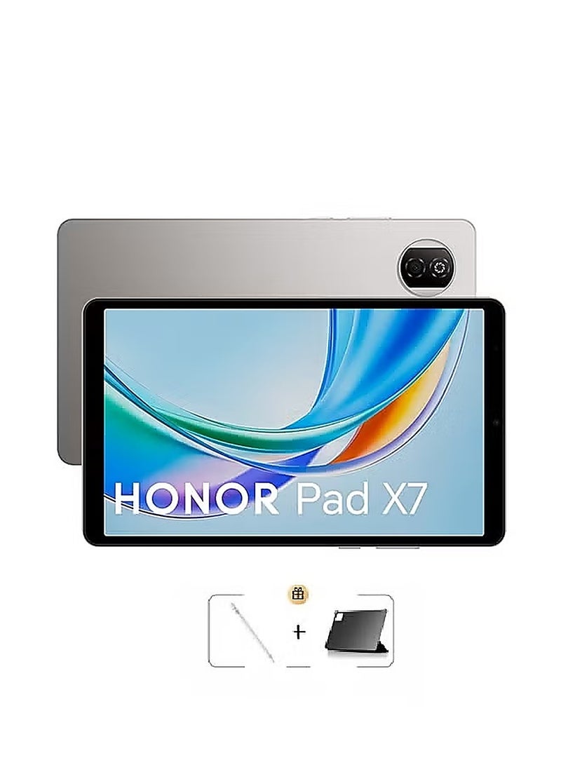 هونور باد X7 رمادي 4GB RAM 128GB مع غلاف 4G + قلم أبيض - نسخة الشرق الأوسط - Image 1