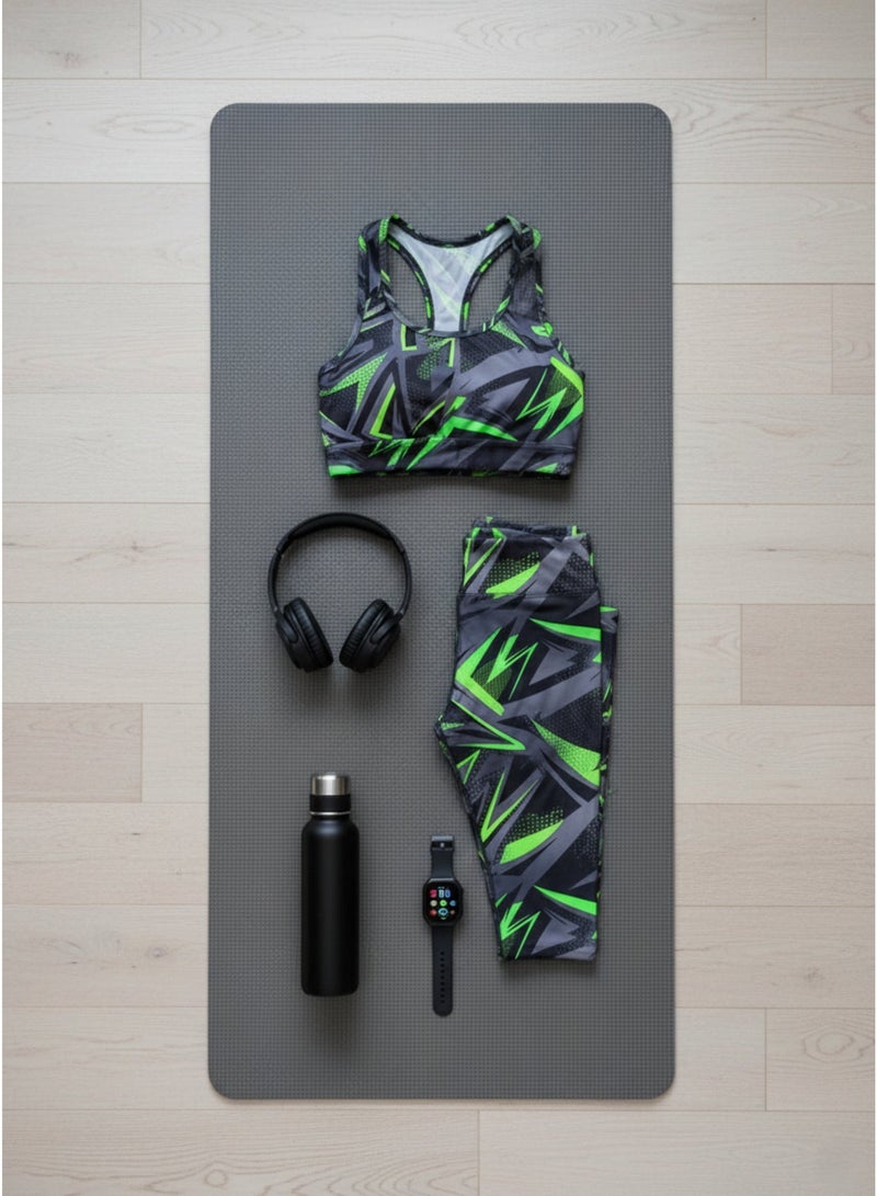 Women's Plus Size 2-Piece Activewear Set – Sports Bra & High-Waist Leggings – Lightweight Stretch Fabric – Made in Turkey - Image 3