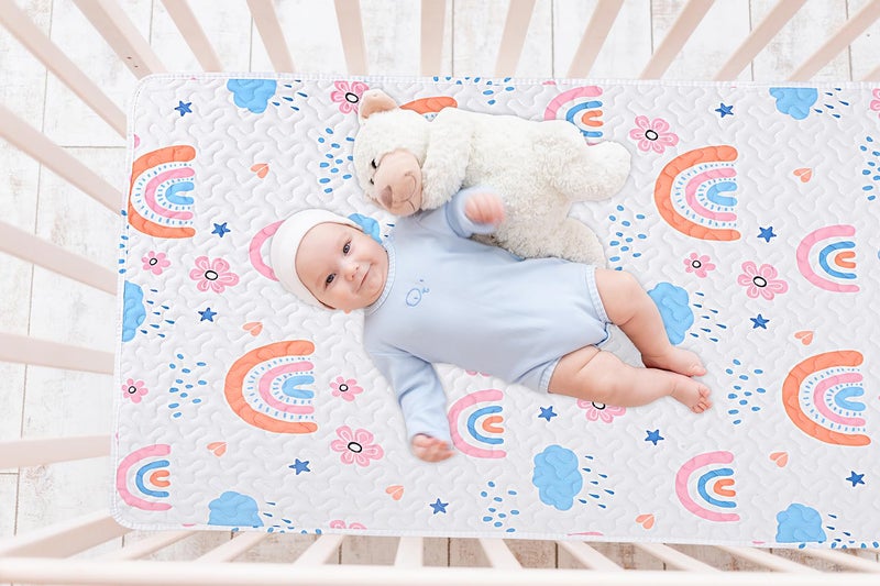 MatLeya Quilted Pack n Play Sheet Fitted, Breathable Thick Pad for Pack and Play Mattress, Pack and Play Mattress Sheet fits Graco, Portable Mini Cribs, Play Yards, Padded Playpen Protector Cover - Image 5