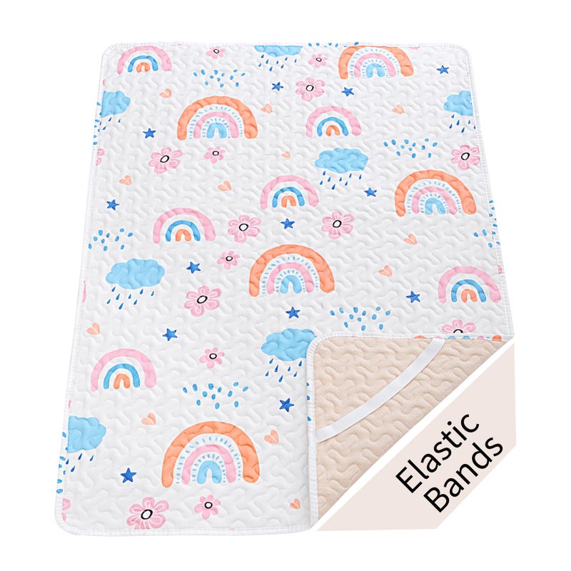 MatLeya Quilted Pack n Play Sheet Fitted, Breathable Thick Pad for Pack and Play Mattress, Pack and Play Mattress Sheet fits Graco, Portable Mini Cribs, Play Yards, Padded Playpen Protector Cover - Image 1