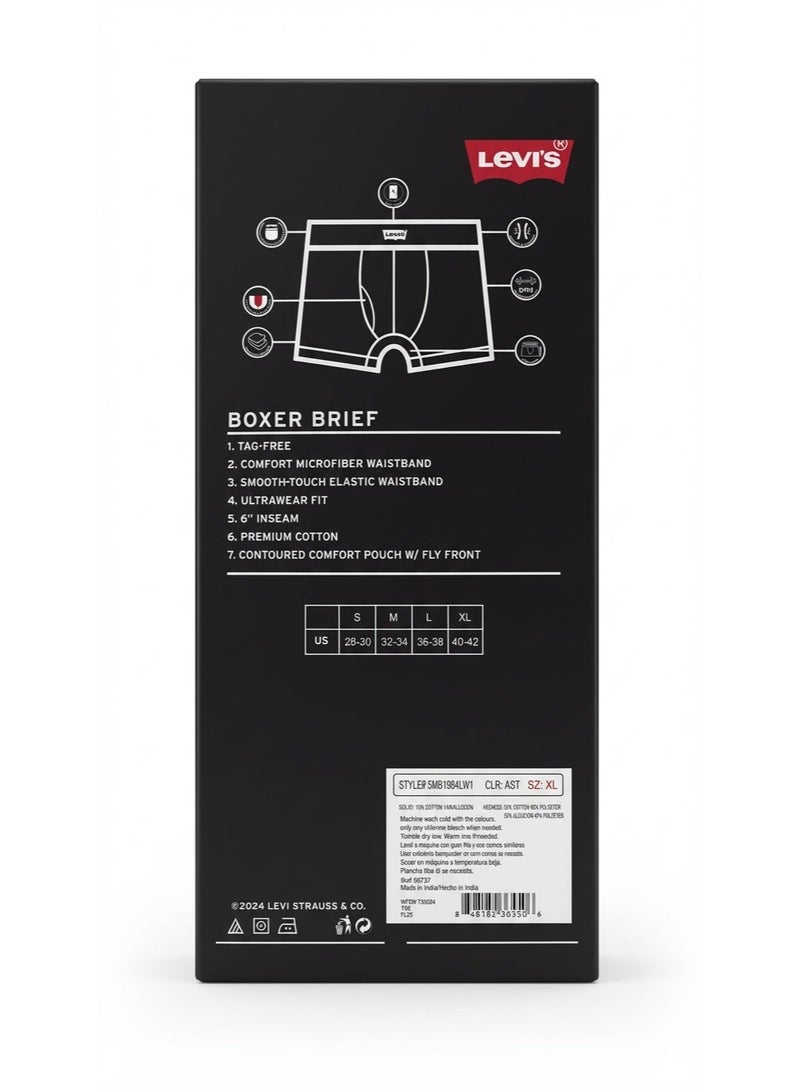Levi's Boxer Briefs 5 Pack 100% Premium Cotton Mens - Image 4