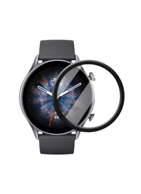 Screen Protector for Amazfit Gtr3 Scratch Resistant 3D Total Coverage Bubble Free Pet HD Flexible Transparent Screen Protector Film