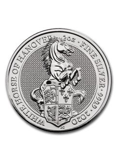 ABConcept Queen's White Horse Silver 2 oz Coin  - Image 1