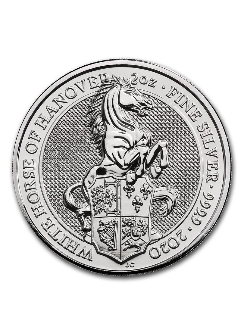 ABConcept Queen's White Horse Silver 2 oz Coin  - Image 1