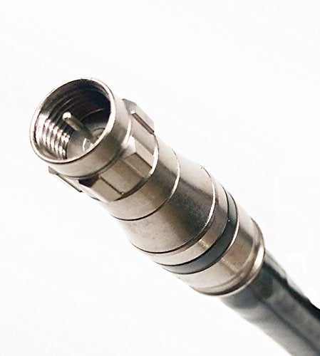 PHAT SATELLITE INTL | 5ft RG-11 Coax Cable 14AWG 75 Ohm Satellite HDTV Cellular Booster Antenna Cable, F-Type Compression Fittings, Made in USA, UL ETL CM (5 feet, Black) - Image 2