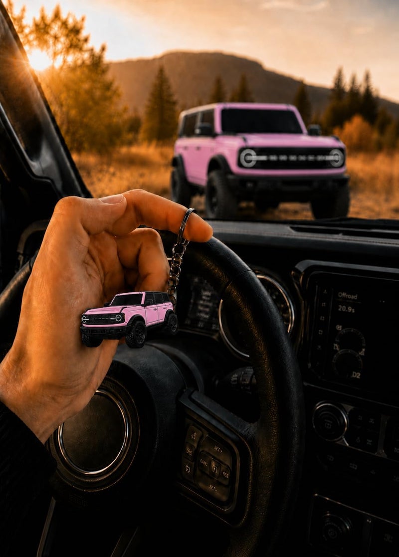FOUR WHEEL BEAST إكسسوارات سلسلة مفاتيح برونكو - غطاء فوب لمفتاح 4 أبواب - تعديلات رائعة متوافقة مع فورد برونكو 2021 2022 2023 - Image 5