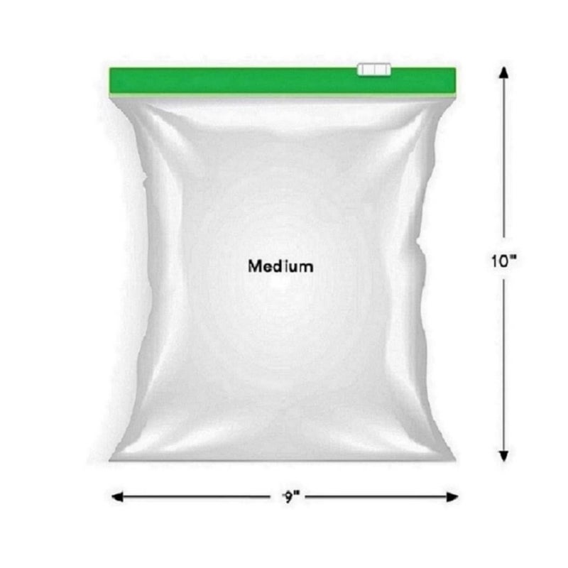 Vonity Zip lock Resuable Food Bag Snacks Vegetables Meats Medium size 15 bags Leakproof freezable microwave safe Zip lock Pouches Zip lock Bag For Storage Lasts 90 days Green1515 - Image 2