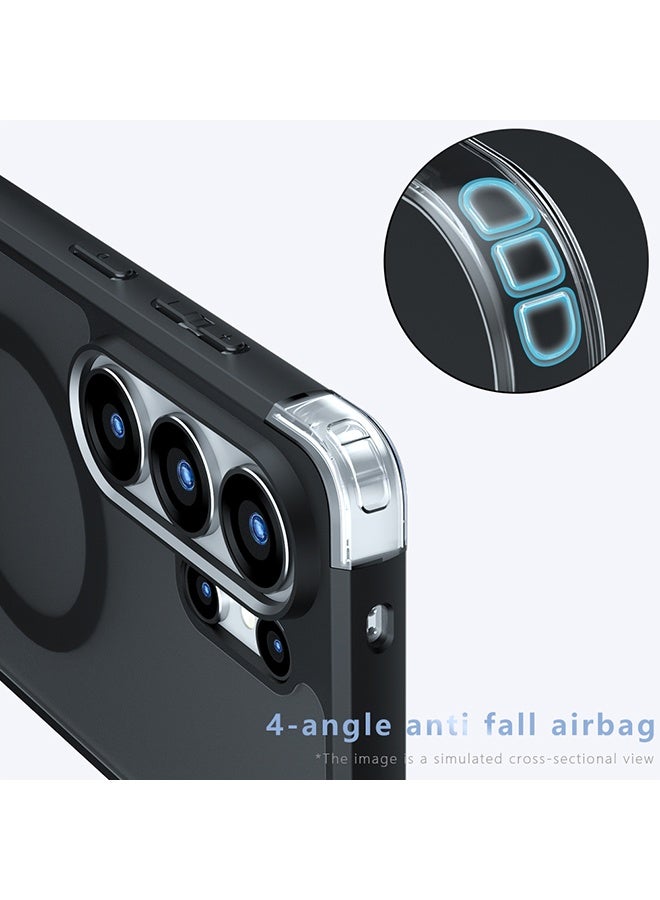 Magnetic Case for Samsung Galaxy S26 Ultra 5G, Frosted Translucent Back Protective Slim Phone Cover, Anti-Fingerprints, Anti-Fall Drop Protection, Shockproof Case for Samsung Galaxy S26 Ultra 5G (Black) - Image 3