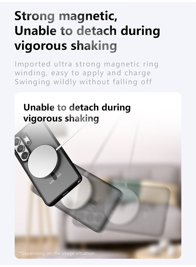 Magnetic Case for Samsung Galaxy S26 Ultra 5G, Frosted Translucent Back Protective Slim Phone Cover, Anti-Fingerprints, Anti-Fall Drop Protection, Shockproof Case for Samsung Galaxy S26 Ultra 5G (Black) - Image 4