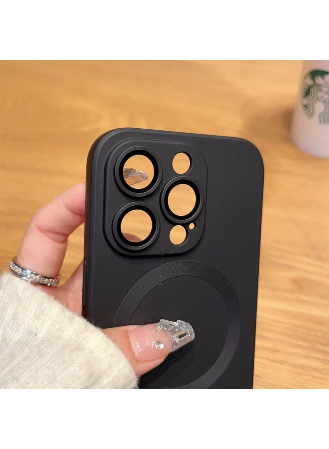 Jiang Ming Jiangming, Suitable For Apple 14 Phone Case, 14 Phone Protective Cover, Magsafe Magnetic, Built-in Lens Film, Ultra-thin, Metal Paint, Good Texture, Trendy, For Men And Women, Students, Business Style - Image 3