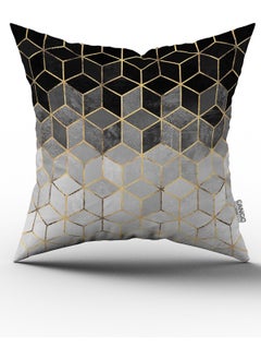 Cango Home Black Gold Mosaic Patterned Digital Printed Throw Pillow Cover CGH923 