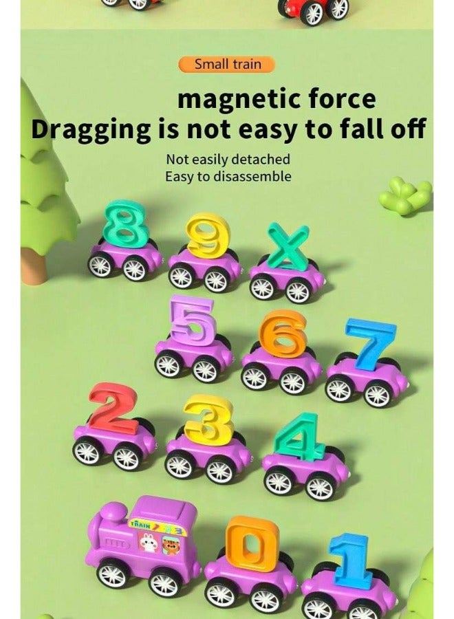 حديقة الألعاب مجموعة أرقام قطار مغناطيسية صغيرة - لعبة تعليمية مكونة من 21 قطعة للأطفال، قطار مغناطيسي ملون بأرقام من 0 إلى 9 للتعلم المبكر والعد ولعب العلوم والتكنولوجيا والهندسة والرياضيات - Image 4