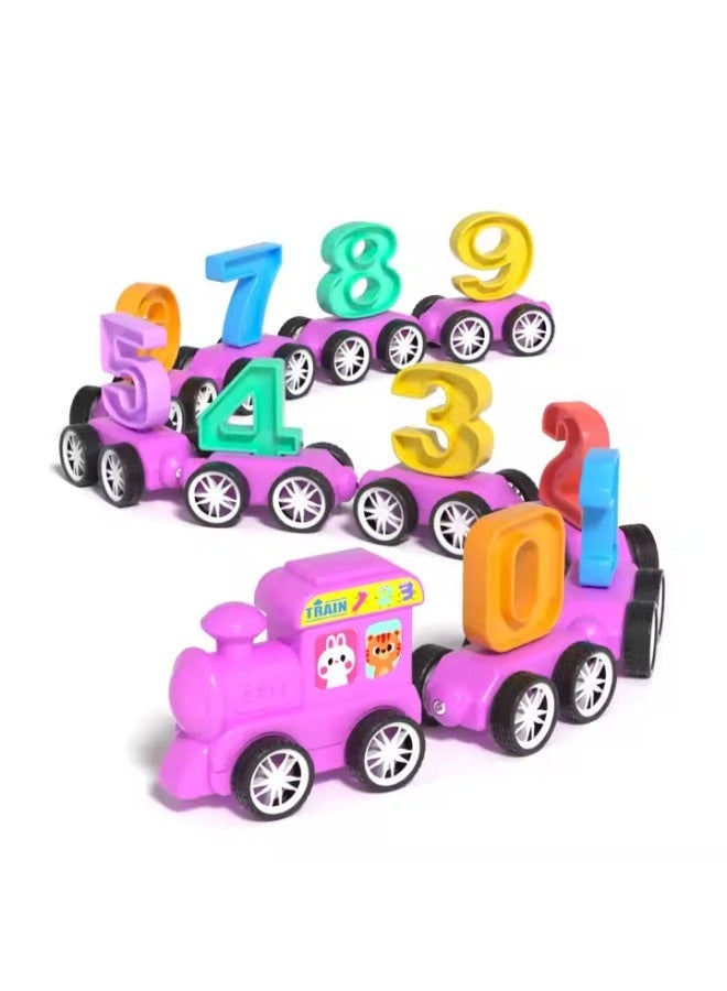 حديقة الألعاب مجموعة أرقام قطار مغناطيسية صغيرة - لعبة تعليمية مكونة من 21 قطعة للأطفال، قطار مغناطيسي ملون بأرقام من 0 إلى 9 للتعلم المبكر والعد ولعب العلوم والتكنولوجيا والهندسة والرياضيات - Image 2