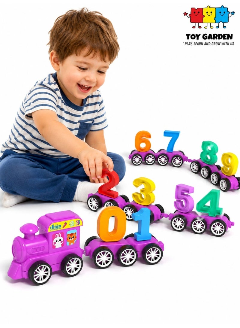 TOY GARDEN Magnetic Small Train Number Set – 21-Piece Educational Toy for Kids, Colorful Magnetic Train with Numbers 0-9 for Early Learning, Counting, and Fun STEM Play - Image 2