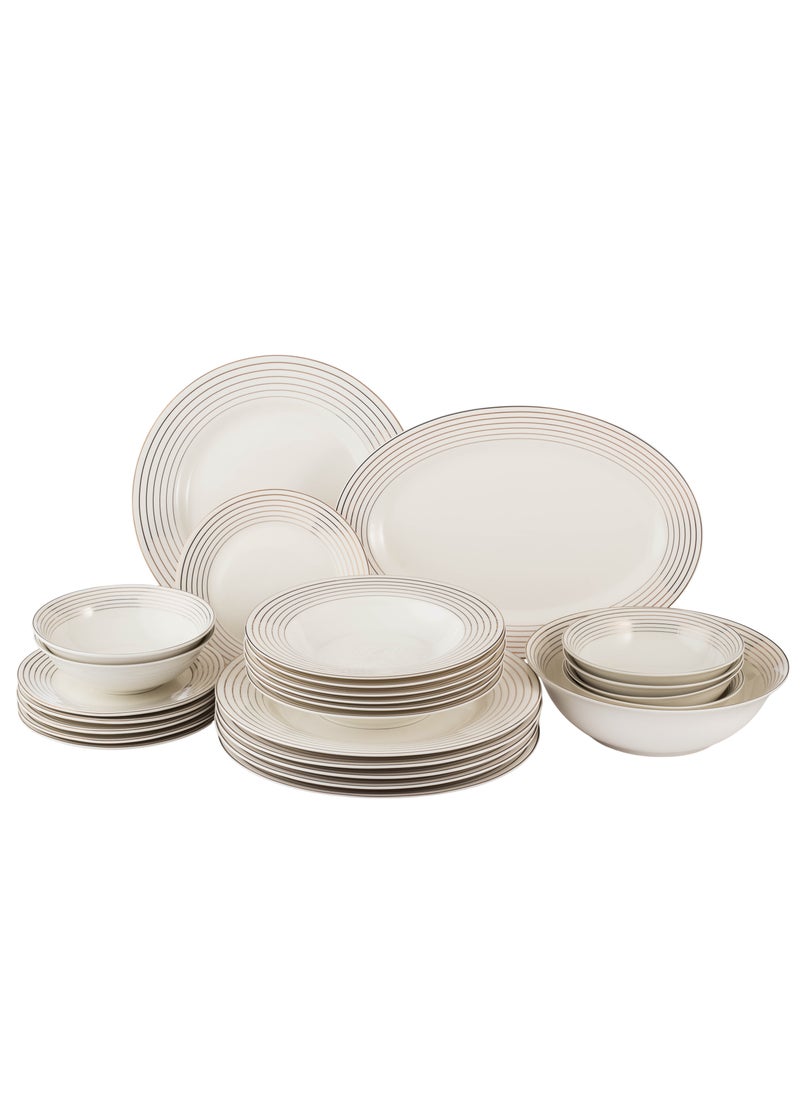 Dania A 26-piece porcelain dining set used for 6 people  - Image 1