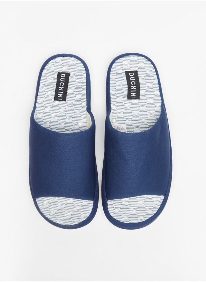 DUCHINI Men Textured Bedroom Slide Slippers  - Image 4