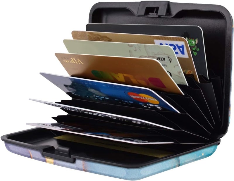 Coco Rossi Mini Credit Card Holder for Women or Men,RFID Blocking Slim Hard Card Case ID Case Travel Wallet - Image 2