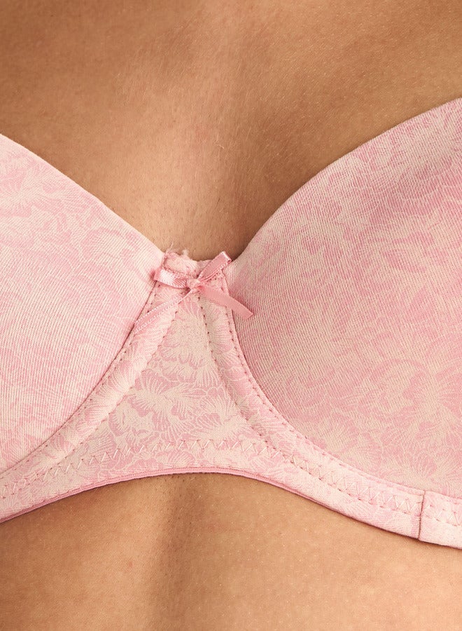 Splash FAV Floral Print Balconette Bra with Adjustable Straps - Image 3