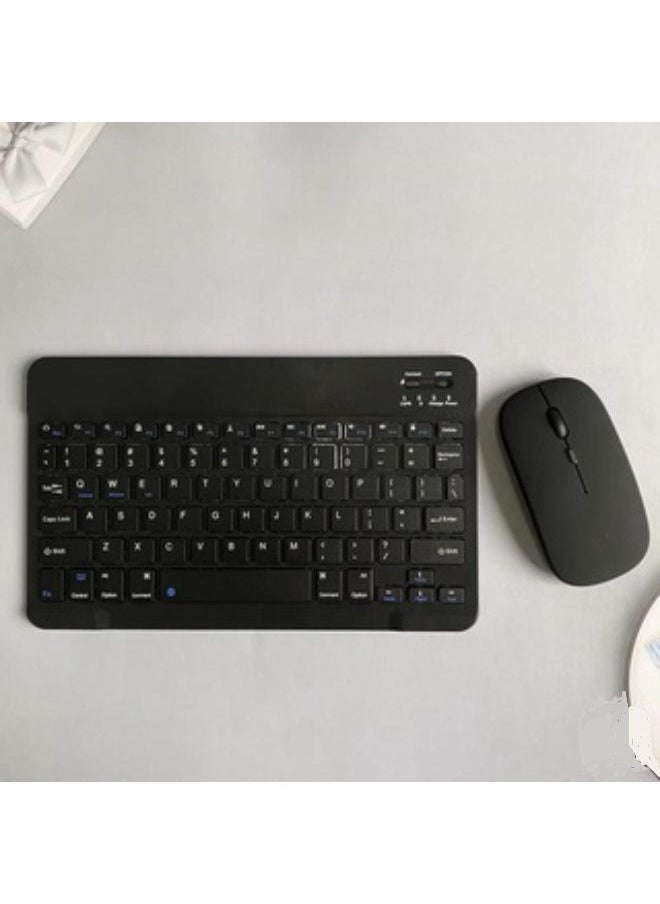 SHOPI - Universal Wireless Bluetooth Keyboard And Mouse Set Black 27x13x3cm - Image 1