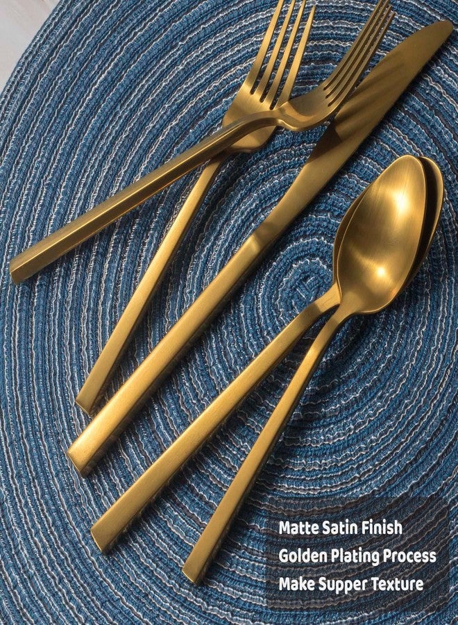 Alata Cube Gold Satin flatware - Image 4