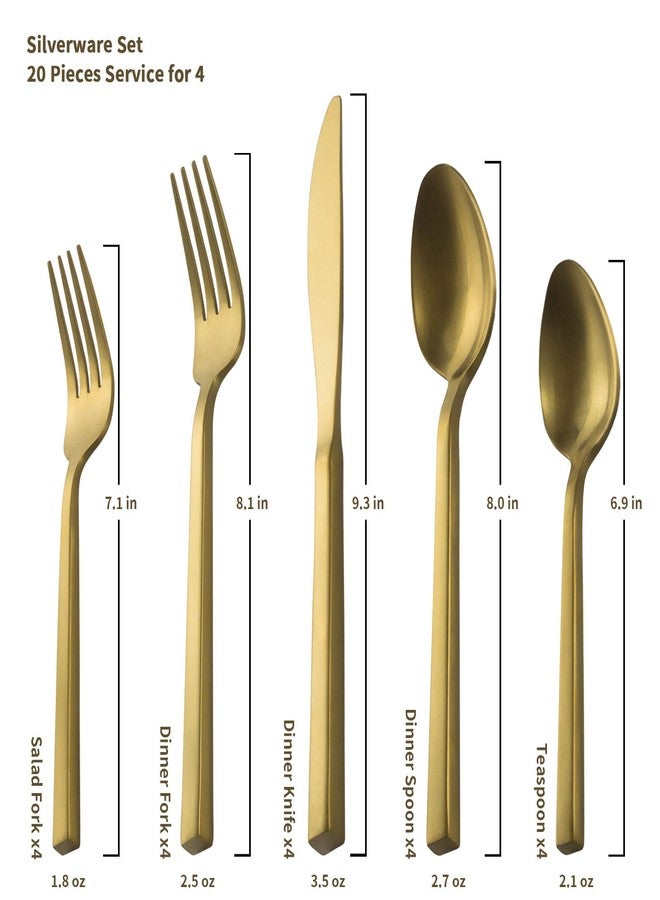 Alata Cube Gold Satin flatware - Image 5