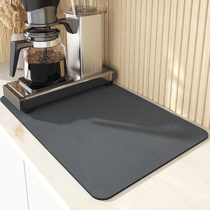 AMENDAS Drying mat for Kitchen Utensils Hide Stain Anti Quick Dry Water Absorbent for Kitchen Counter Coffee Bar Mat for Kitchen Dry mat for Kitchen Place mat 35 CM 55CM - Image 2