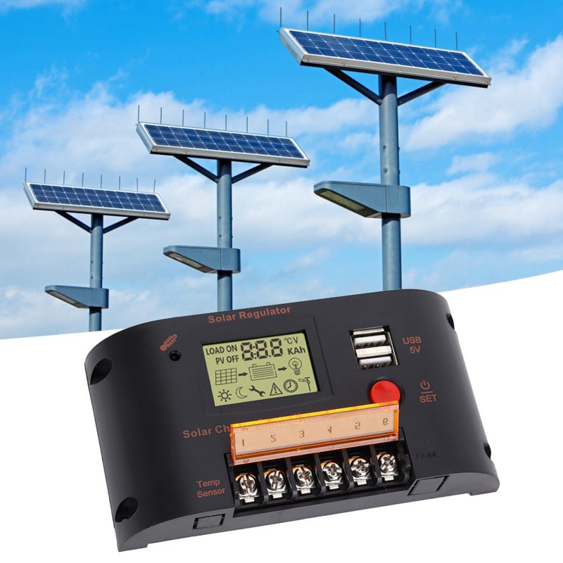 Solar Charge Controller 10A: Intelligent Multi-Purpose LCD Controller - PV-Power Tech, Flexible Parameter Settings For 12V 24V Lead-Acid & Lithium Battery Systems - Image 2