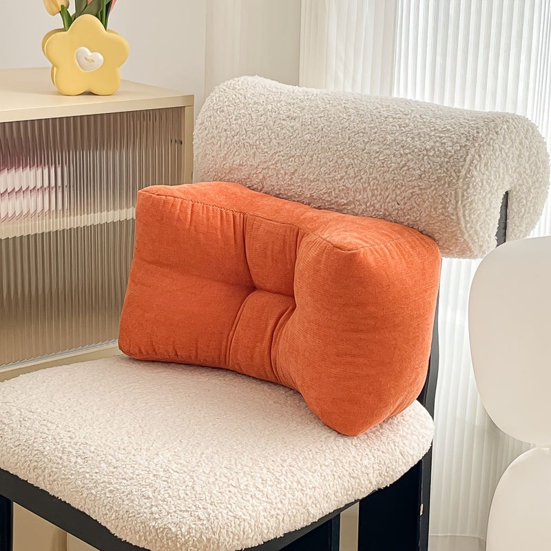Grey Ergonomic Lumbar Pillow Back Cushion Ultra Soft for Home Office Sleep Season Gift - Image 4