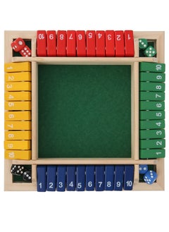 Velaurs Wood Board Dice Game Math Game Party Casual Game 1-4 People  - Image 1