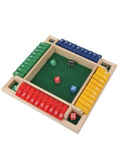 Velaurs Wood Board Dice Game Math Game Party Casual Game 1-4 People  - Image 2