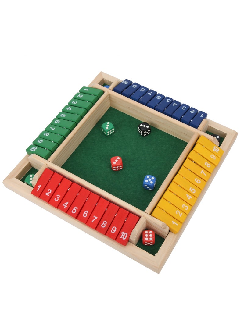 Velaurs Wood Board Dice Game Math Game Party Casual Game 1-4 People  - Image 2