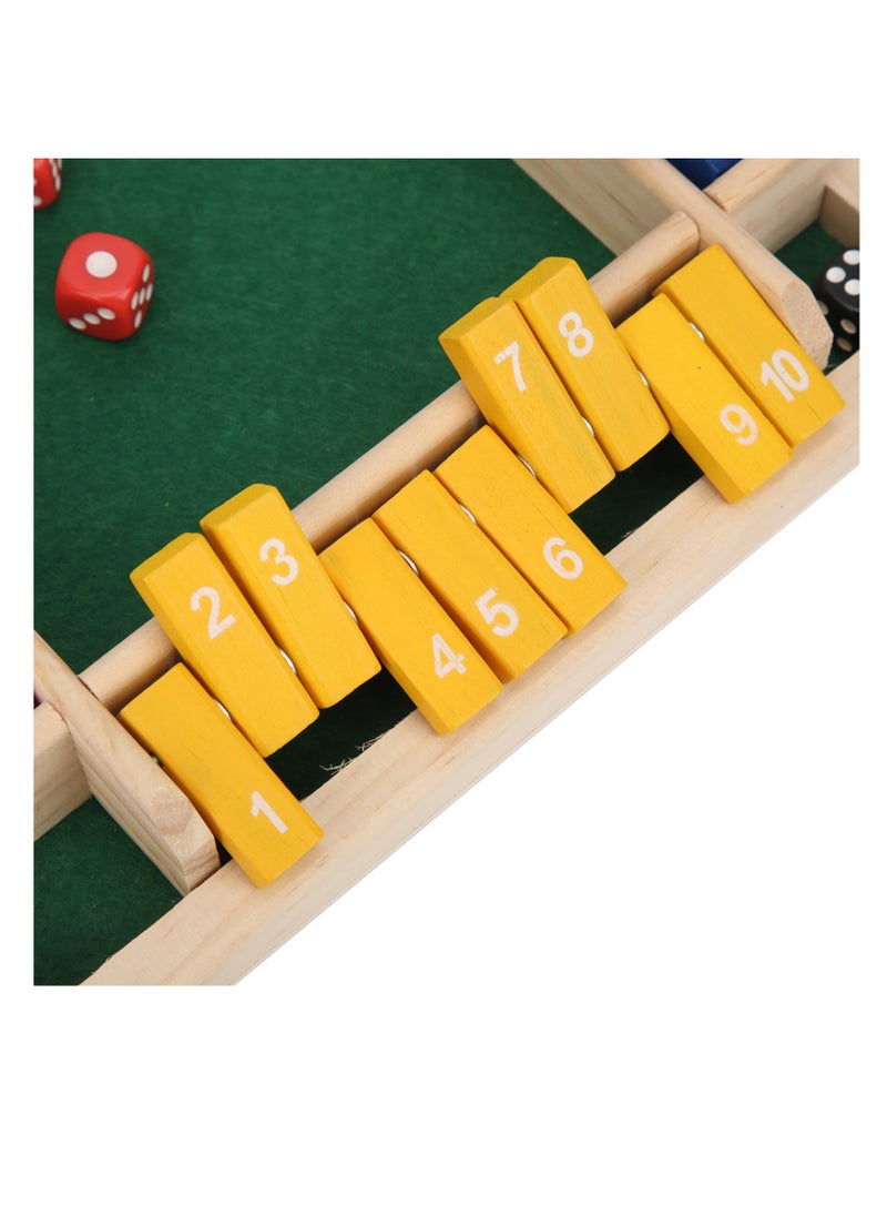 Velaurs Wood Board Dice Game Math Game Party Casual Game 1-4 People  - Image 4