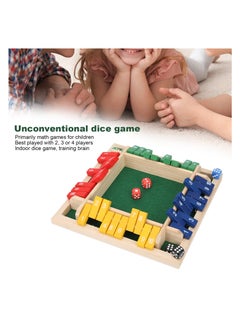 Velaurs Wood Board Dice Game Math Game Party Casual Game 1-4 People  - Image 5