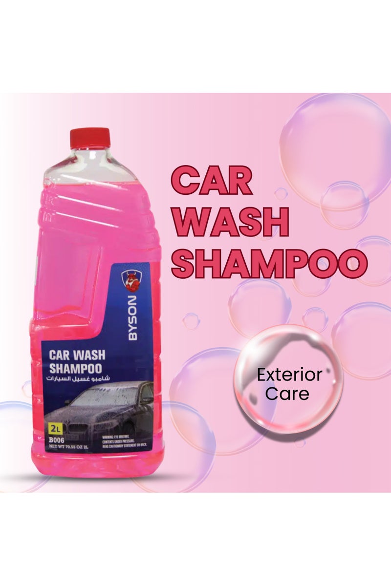 BYSON Car Wash Shampoo for Cars and SUVs - pH Balanced Formula with Rich Foam - Removes Dirt and Grime Without Stripping Wax - Safe on All Paint Finishes for Glossy Shine - Image 2
