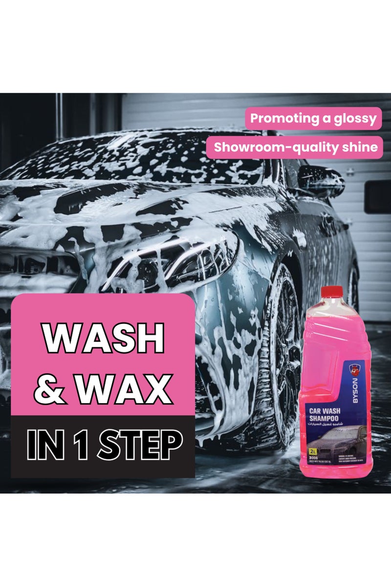 BYSON Car Wash Shampoo for Cars and SUVs - pH Balanced Formula with Rich Foam - Removes Dirt and Grime Without Stripping Wax - Safe on All Paint Finishes for Glossy Shine - Image 4