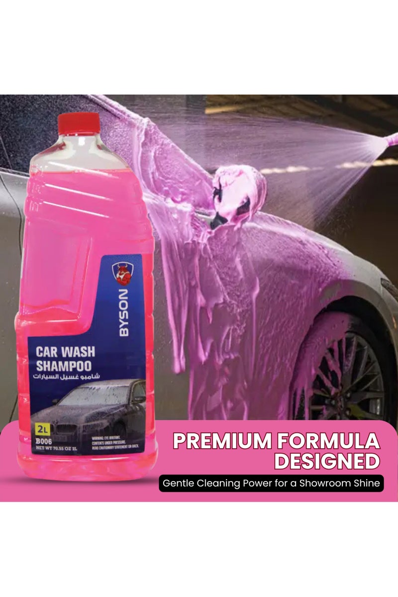 BYSON Car Wash Shampoo for Cars and SUVs - pH Balanced Formula with Rich Foam - Removes Dirt and Grime Without Stripping Wax - Safe on All Paint Finishes for Glossy Shine - Image 3
