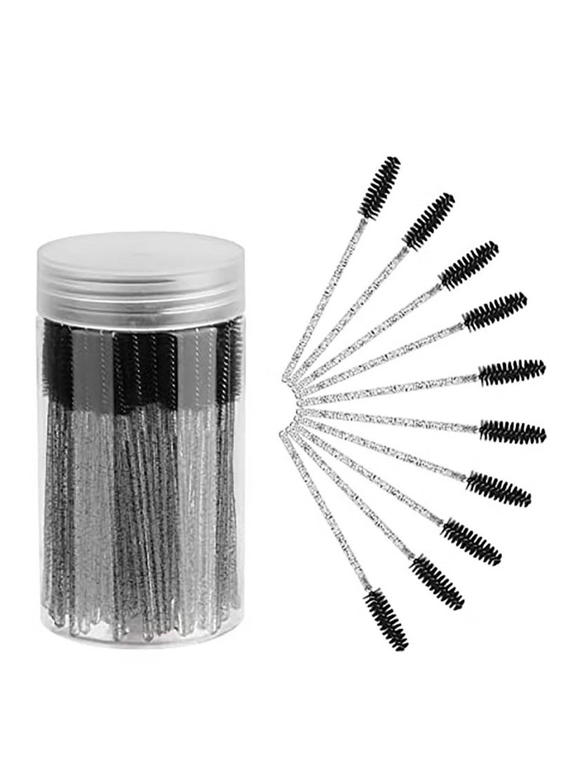 Generic 100pcs crystal eyelash mascara stick applicator makeup brush - Image 1