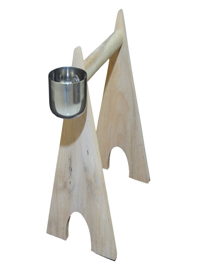 KSK Portable Wooden Bird/Parrot Stand Play Stand (LARG) - Image 1