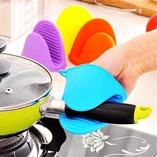 KIDINGTON Oil Dispenser for Kitchen 500 ml Glass 2 pcs Glass Spice Storage Bottles with Black Airtight Lid 2 pcs Silicone Pot Holder Oven Mini Mitt Cooking Pinch Grips - Image 2