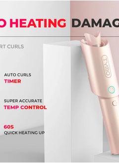 TYMO Curlgo Cordless Auto Curling Iron - Pink  - Image 5