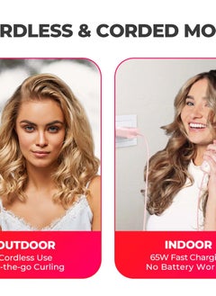 TYMO Curlgo Cordless Auto Curling Iron - Pink  - Image 4