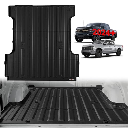 TripleAliners Truck Mat Compatible with 20242026 Ford F150 Lightning 55FT Accessories Truck Bed Mat Heavy Duty Custom Fit All Weather Protection TPE Pickup Liner - Image 1