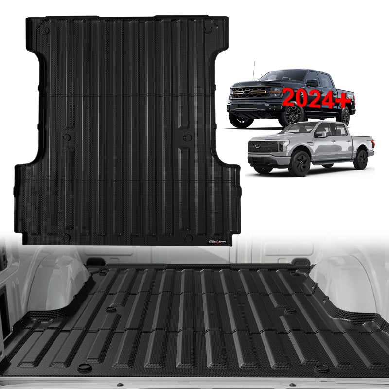 TripleAliners Truck Mat Compatible with 20242026 Ford F150 Lightning 55FT Accessories Truck Bed Mat Heavy Duty Custom Fit All Weather Protection TPE Pickup Liner - Image 3