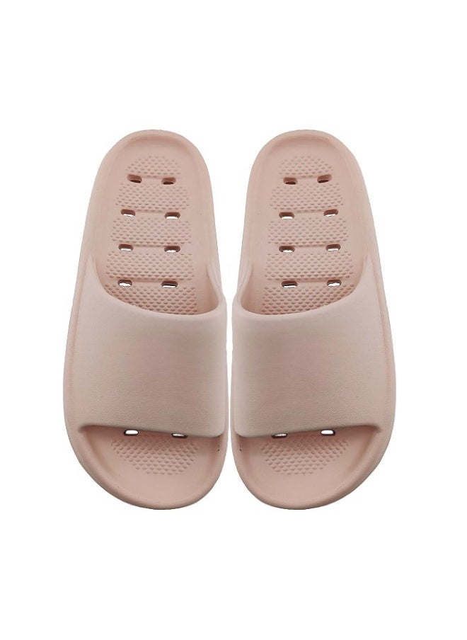 Miniso - Step into cozy comfort with these lightweight pink bath slippers, perfect for size 39-40. - Image 1